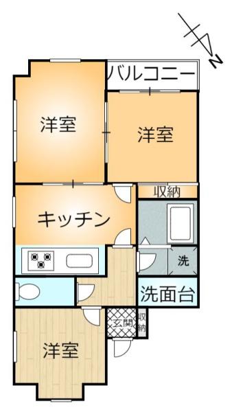 二ツ木TKヒルズ(間取り)