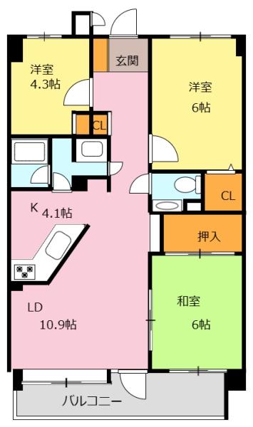 エスポワール八柱(間取り)