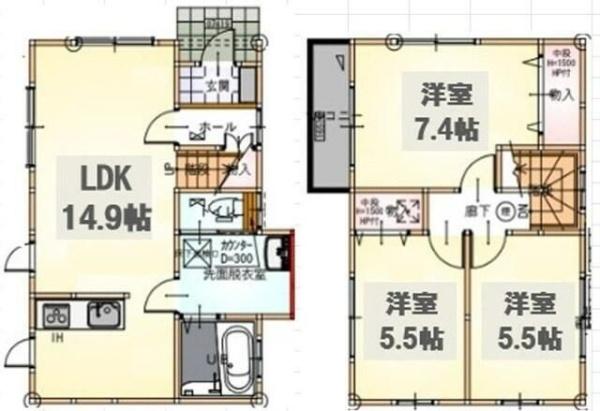 グランソフィア備後東7丁目 D号棟(間取り)