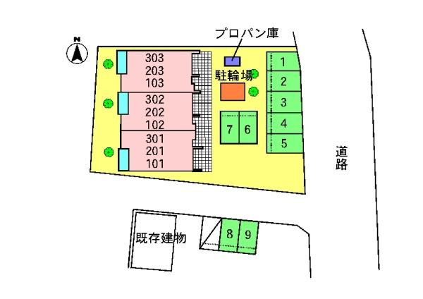 プロムナード ヴィラ2(現地案内図)