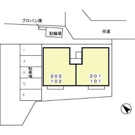 グリーンハイツ(現地案内図)