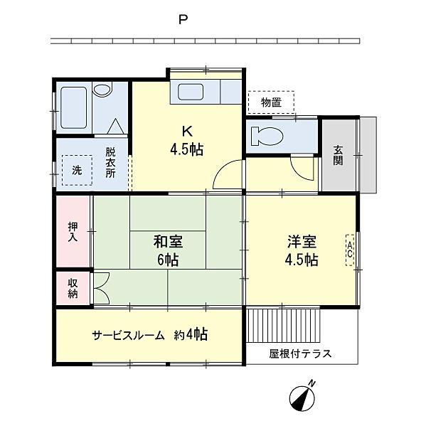 中原Ｋ貸家　北西角棟