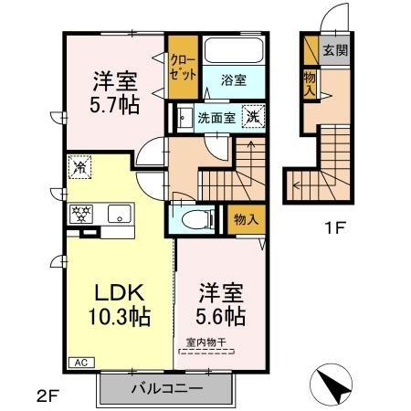佐倉市寺崎北２丁目のアパート