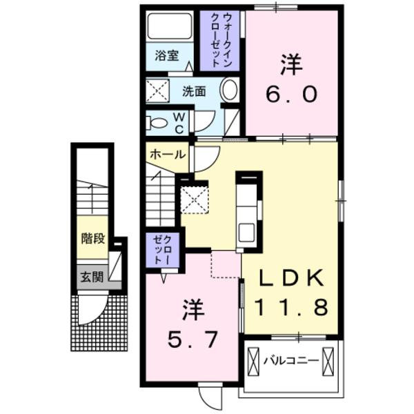 佐倉市城のアパート