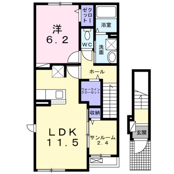 佐倉市城のアパート
