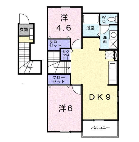 四街道市大日のアパート(間取り)