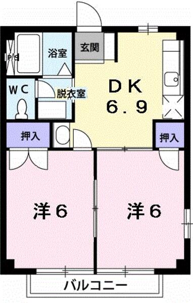 四街道市大日のアパート(間取り)