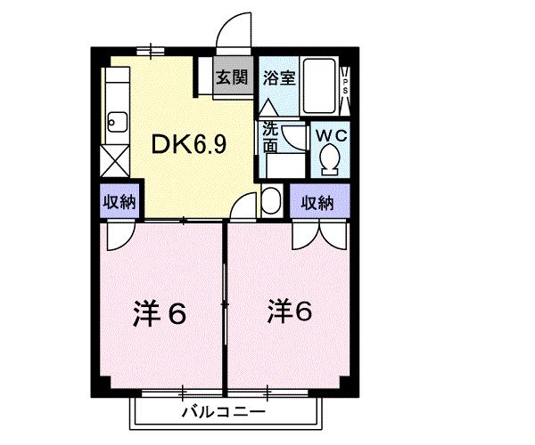 佐倉市城のアパート(間取り)