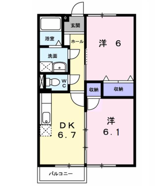 八街市八街ほのアパート(間取り)