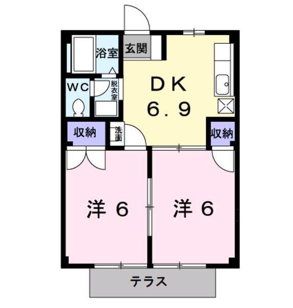 八街市八街ほのアパート(間取り)