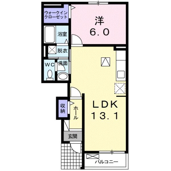 四街道市大日のアパート(間取り)