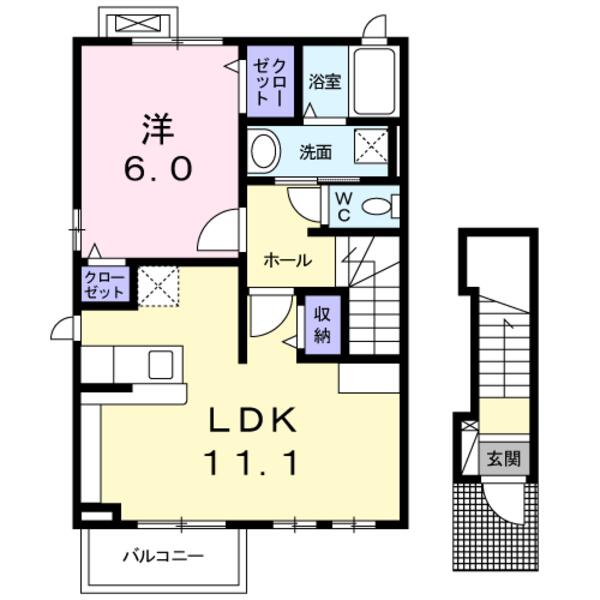 佐倉市石川のアパート(間取り)