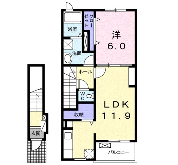 佐倉市城のアパート