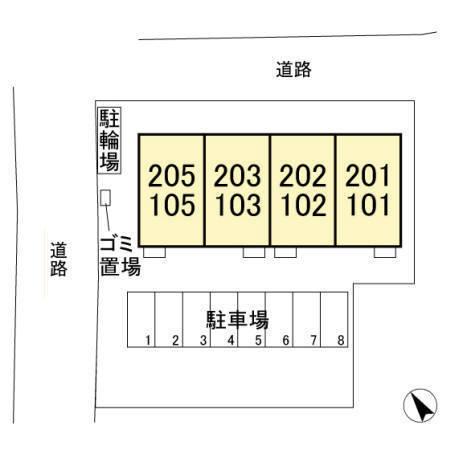 印旛郡酒々井町中川のアパート