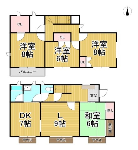 雲雀丘３丁目貸家