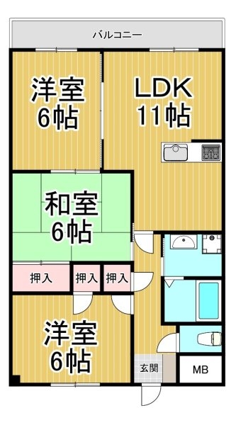 フローラルハイツ大道P2