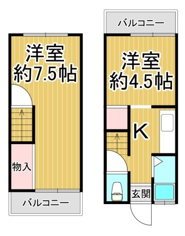 雲雀丘連棟貸家戸建　北棟1