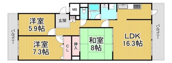 サンハイツ宝塚五月台Ｂ棟