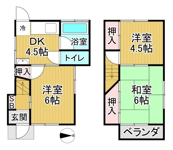富松町4丁目貸家