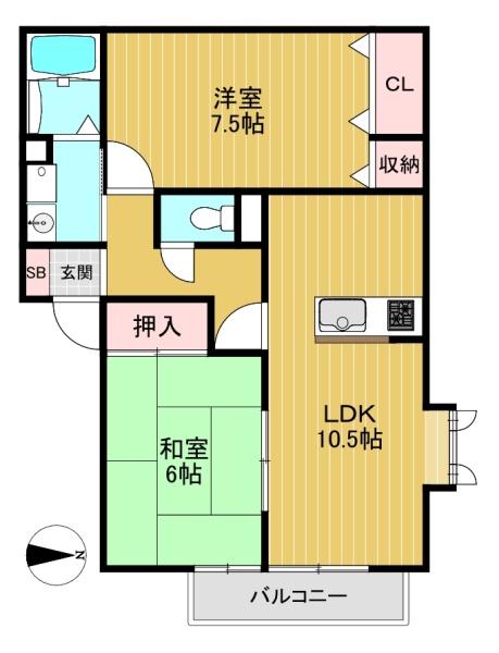 長岡京市下海印寺北条のアパート