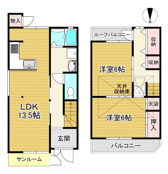 長岡京市滝ノ町１丁目の貸家