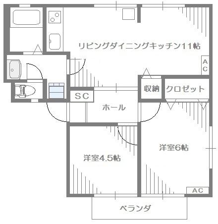 パナハイツサンC(間取り)