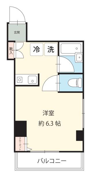 溝の口　ワンルームマンション　ベルコート104