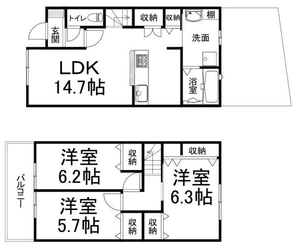 セントフィオーレ園部　南棟〔E号室〕