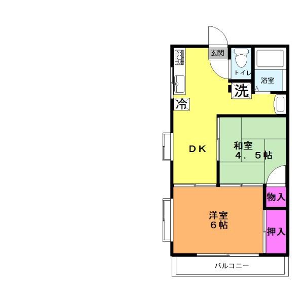 千葉市若葉区西都賀3丁目のマンション(間取り)