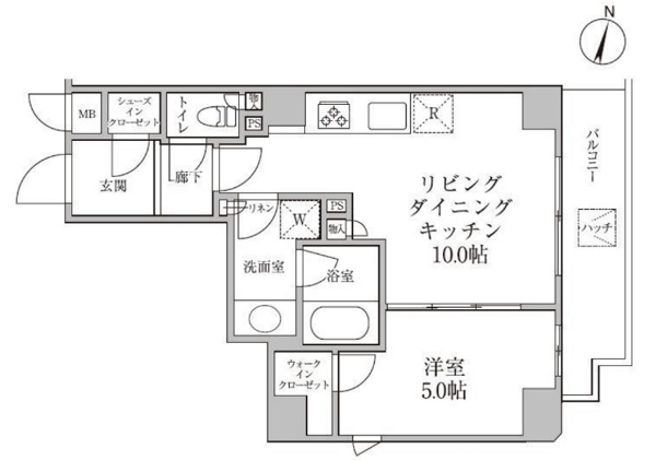新宿区新小川町のマンション