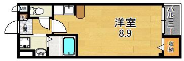 家具家電付きのワンルームです♪