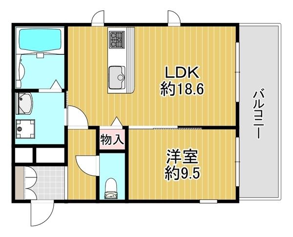 大阪市鶴見区放出東3丁目のアパート(間取り)