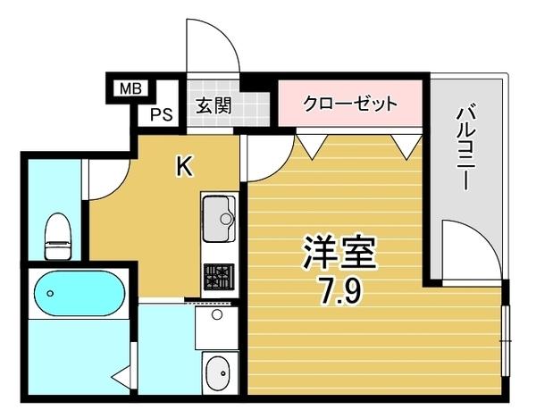 築浅の綺麗な１Ｋです【フジパレス今津中Ⅱ番館】
