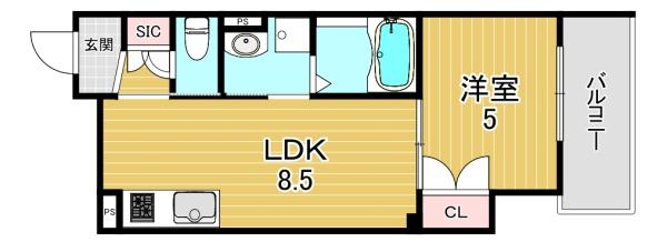 大阪市鶴見区中茶屋１丁目のアパート