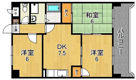 鶴見緑地ハイツ弐番館：横堤4丁目