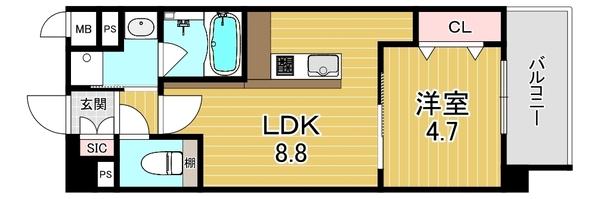 築浅南向き１ＬＤＫです★パルヴィフローラ鶴見