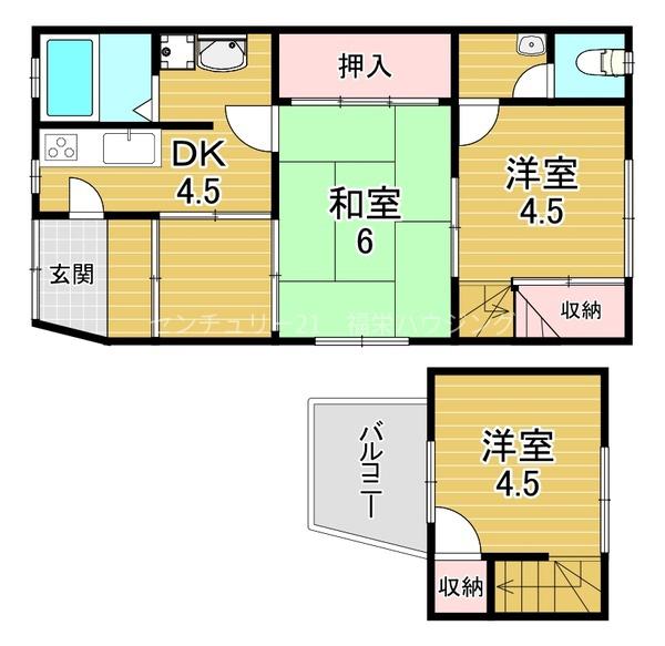 放出東3丁目貸家・南向き角地です