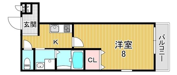 １Ｋ角部屋空きました★フジパレス鶴見２番館