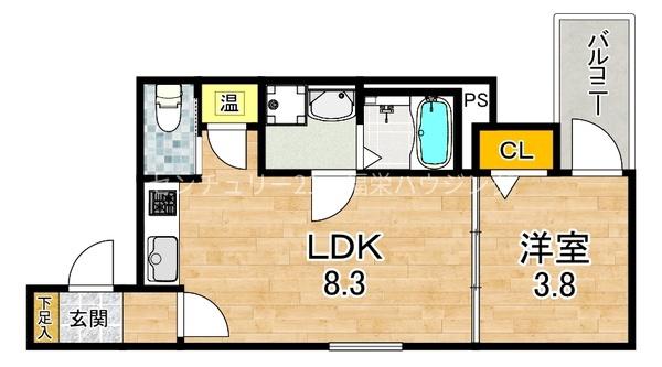 大阪市鶴見区放出東1丁目のアパート(間取り)