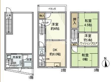 大阪市鶴見区浜４丁目の貸家