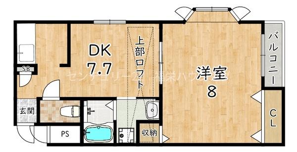 ロフト付１ＤＫ収納たくさん♪【ローランつるみ】
