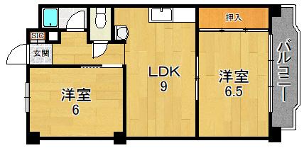 大阪市鶴見区放出東2丁目のマンション(間取り)
