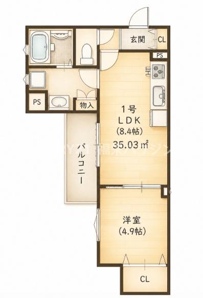 大阪市鶴見区焼野３丁目のアパート