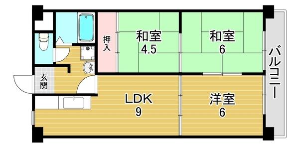 鶴見緑地公園すぐ側の３ＤＫです♪グランベルパーク