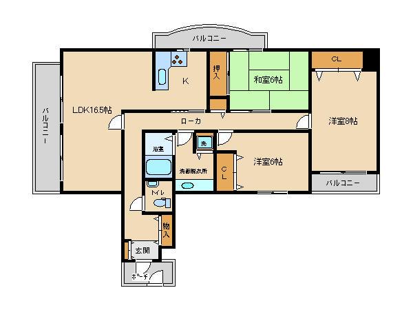 広々リビング角部屋３ＬＤＫ★ＤＯ鶴見