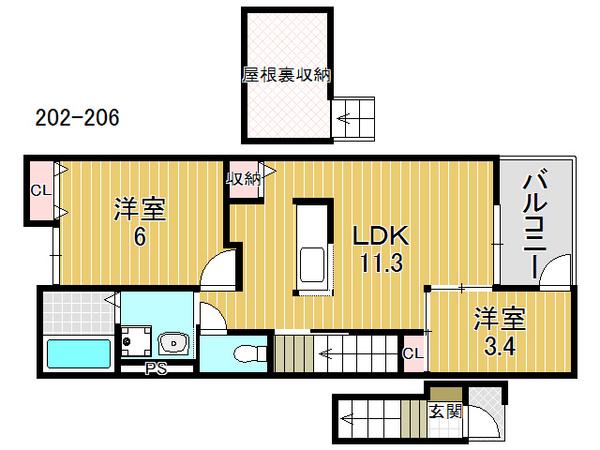 大阪市鶴見区浜３丁目のアパート