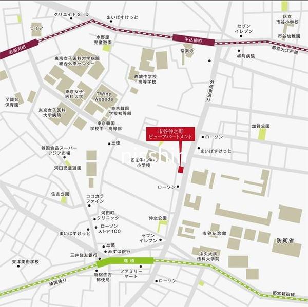 新宿区市谷仲之町のマンション