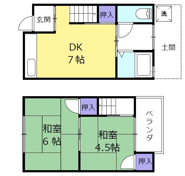 東大阪市新庄１丁目の貸家