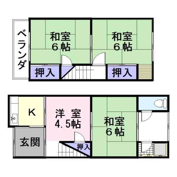 中鴻池町２丁目貸家