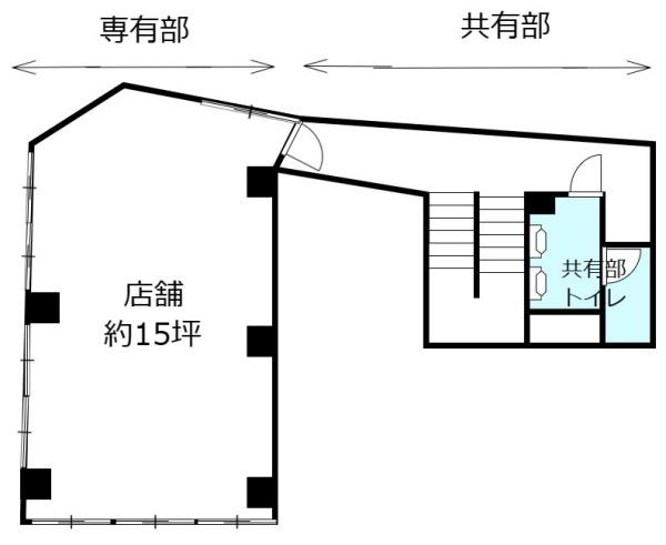 船井ビル２階事務所北側